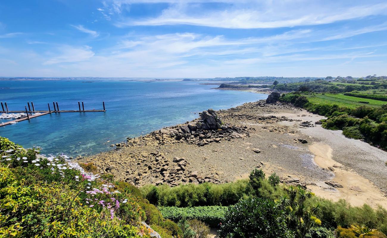 Photo de Traon Erc'h Beach avec sable beige de surface