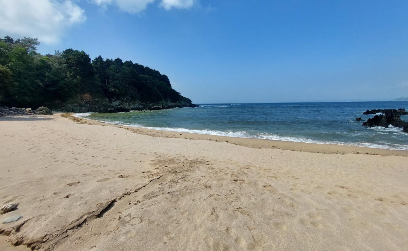 Photo de Pors Mellec Beach avec sable lumineux de surface