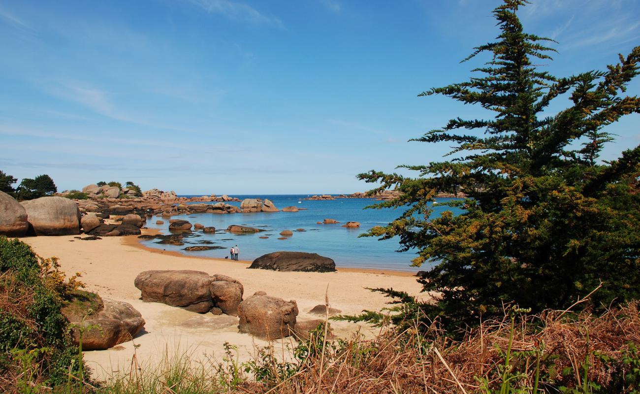 Photo de Ty-Lia Beach avec sable beige de surface