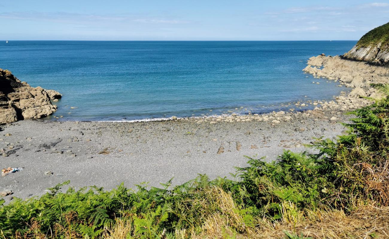 Photo de Pointe de Pors Pin Beach avec galets gris de surface