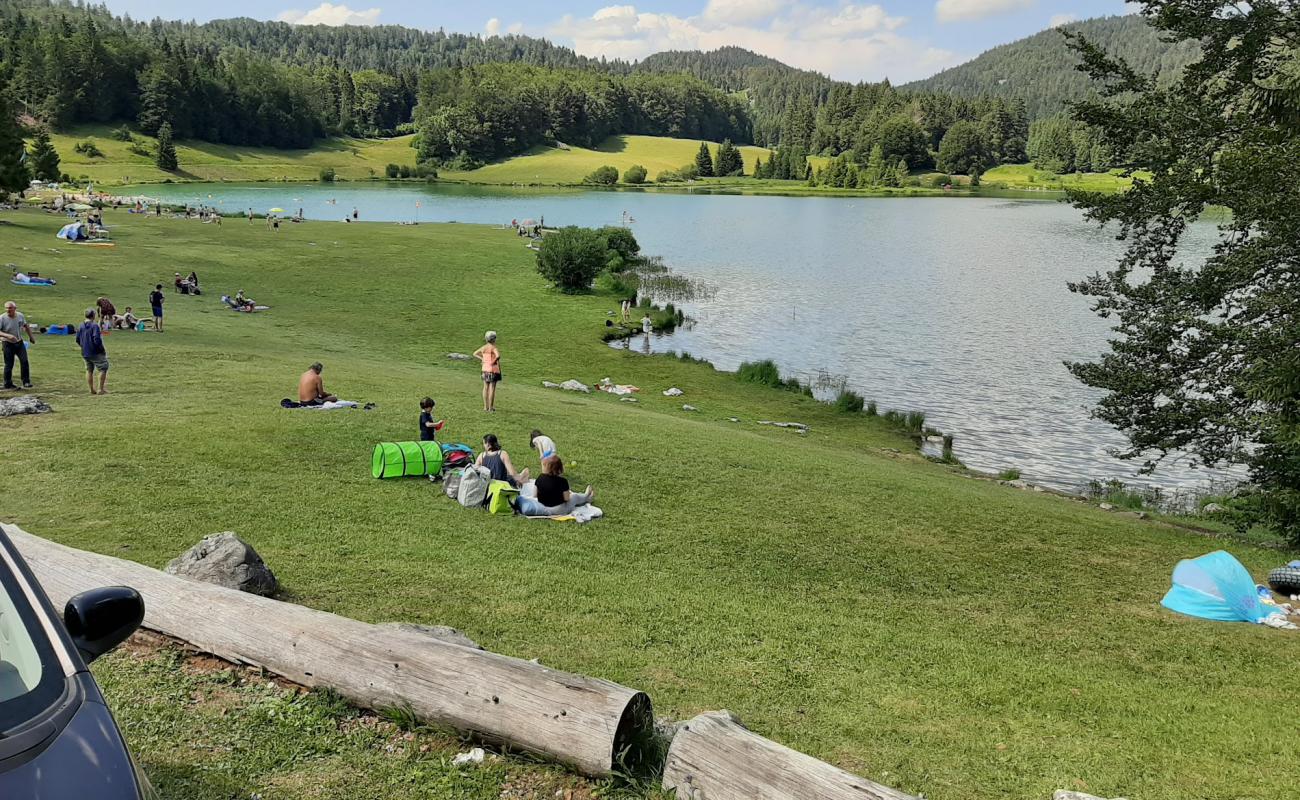 Photo de Genin Lake Beach avec herbe de surface