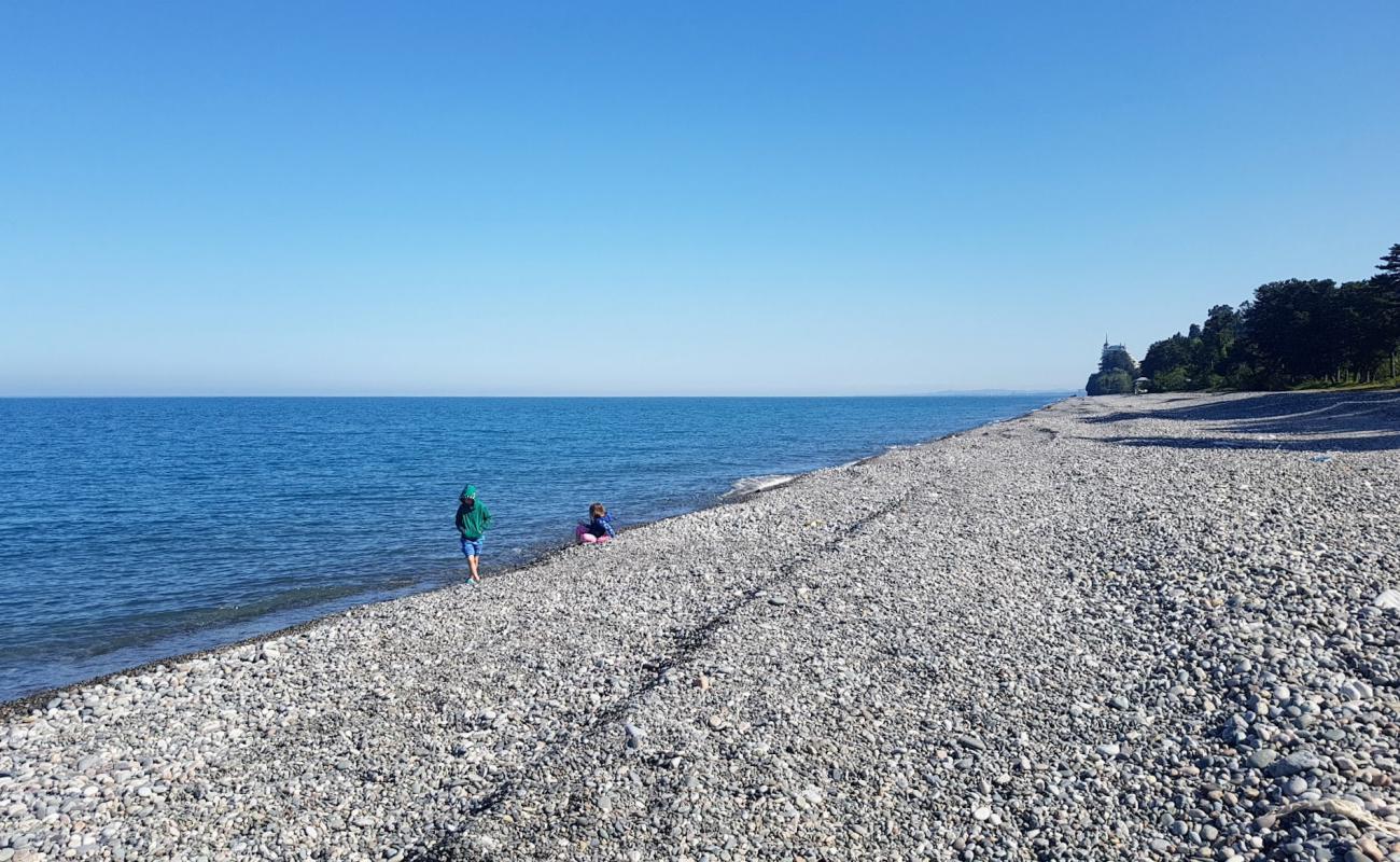 Photo de Tsikhisdziri beach avec galets beige de surface