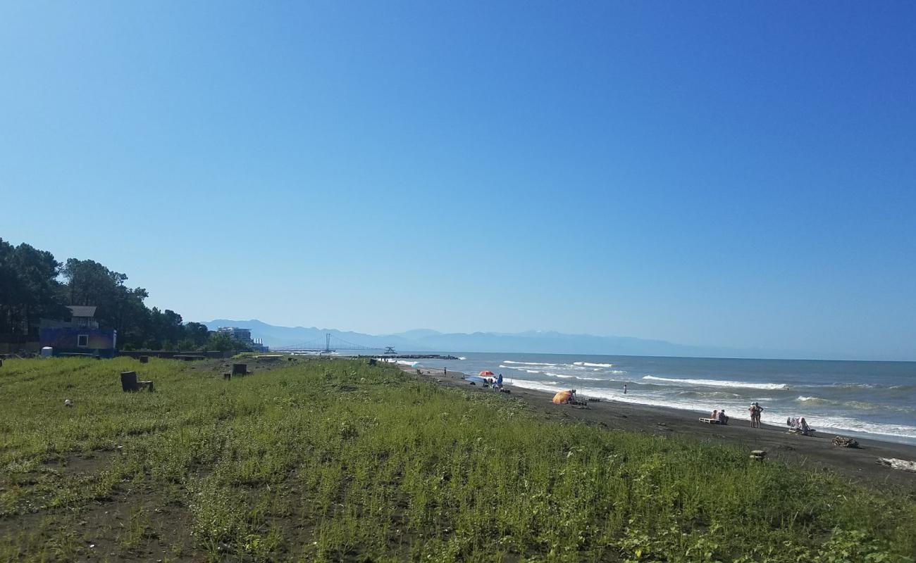 Photo de Kaprovani beach avec sable noir de surface