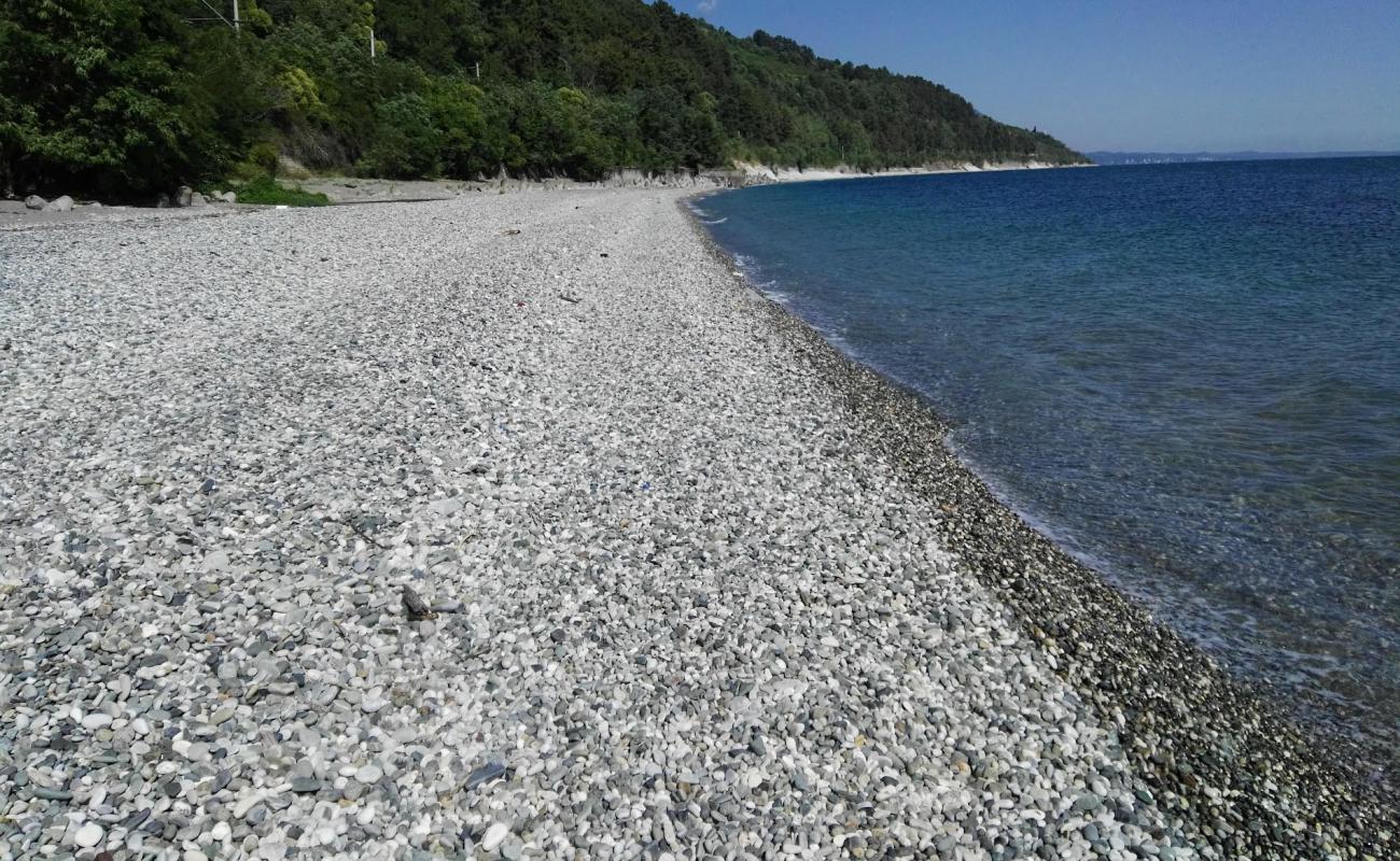 Photo de Solnechnyi beach avec galets beige de surface