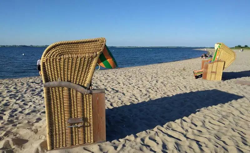 Photo de Strand Langballig avec sable lumineux de surface