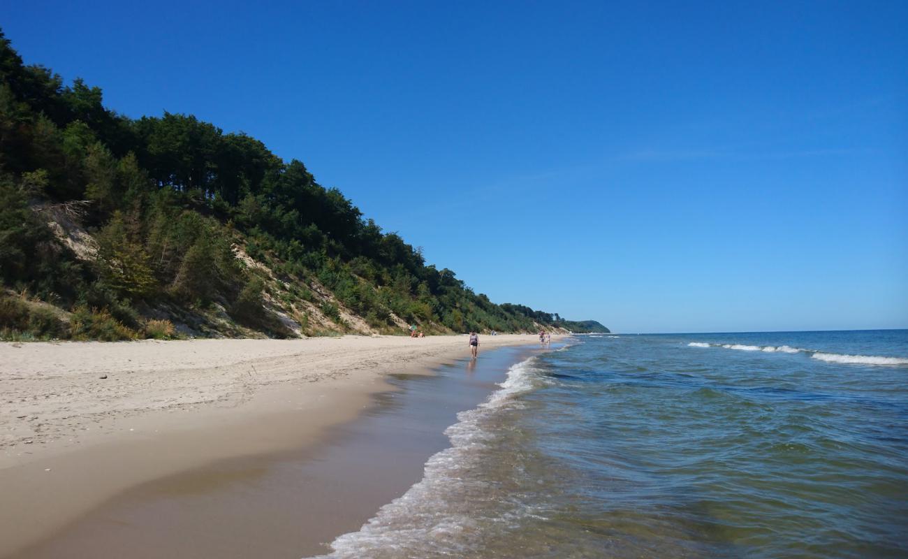 Photo de Strand Kolpinsee avec sable lumineux de surface