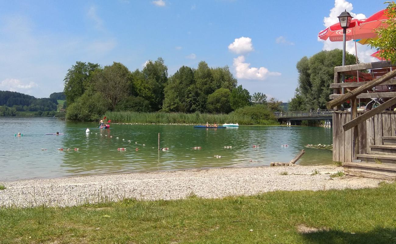 Photo de Campingplatz Tettenhausen beim Badwirt am Waginger Tachinger See avec herbe de surface