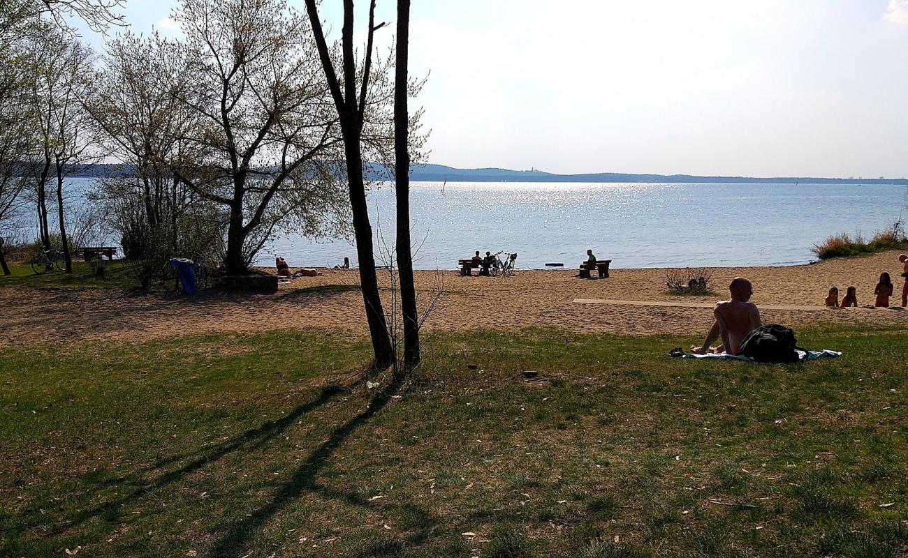 Photo de FKK Strandbad Muggelsee avec sable lumineux de surface