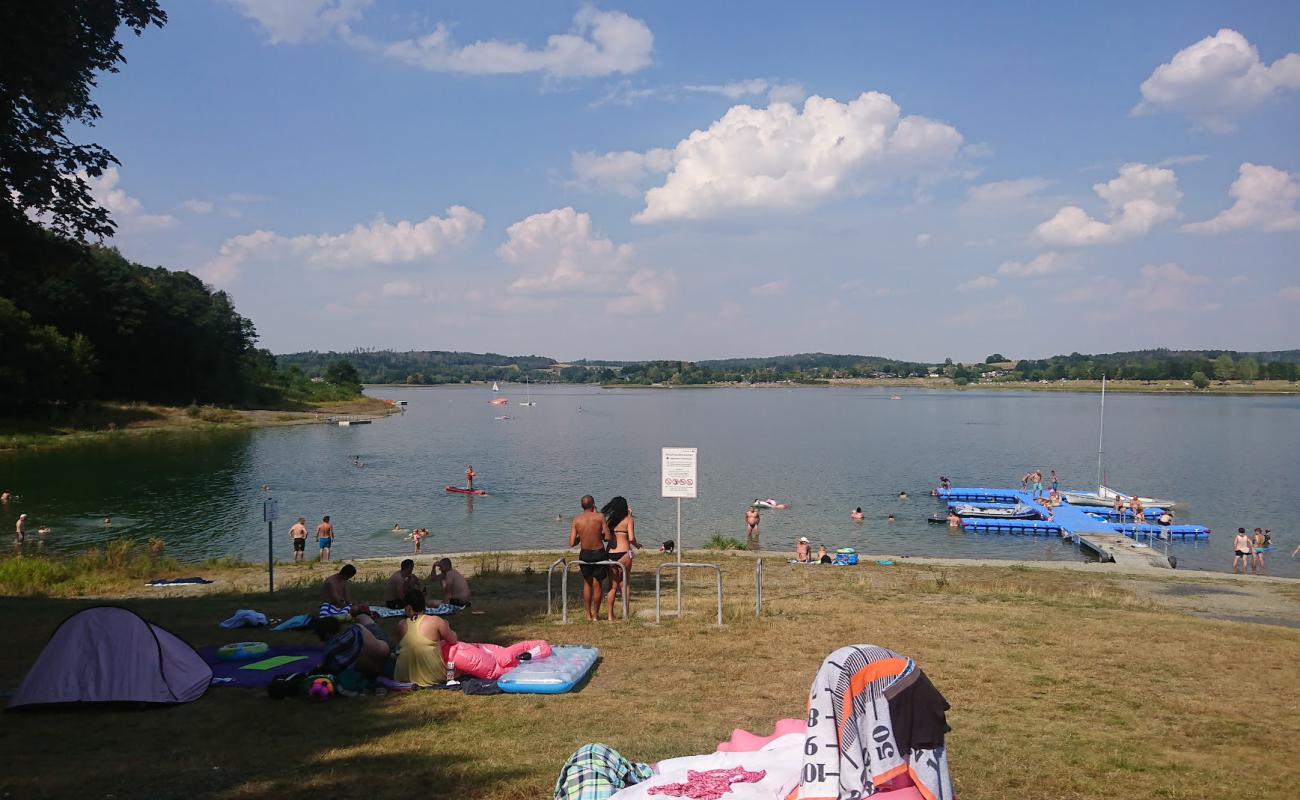 Photo de Badestrand Talsperre Pohl avec herbe de surface