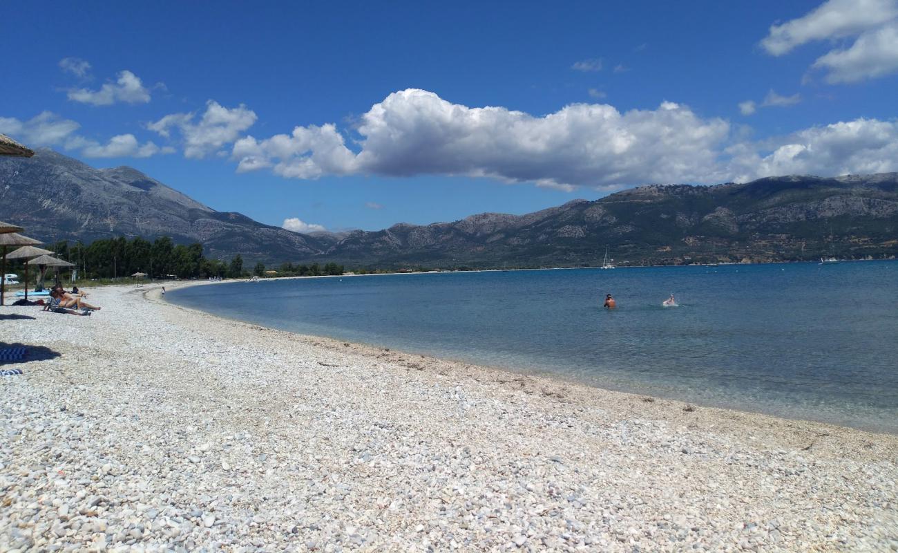 Photo de Mytikas beach avec caillou fin clair de surface