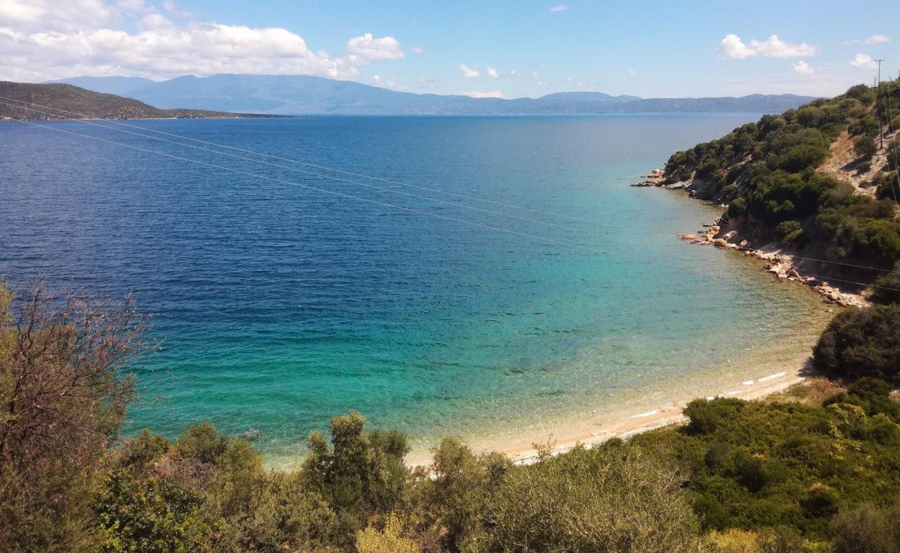 Photo de Panagia beach avec sable beige & pierres de surface