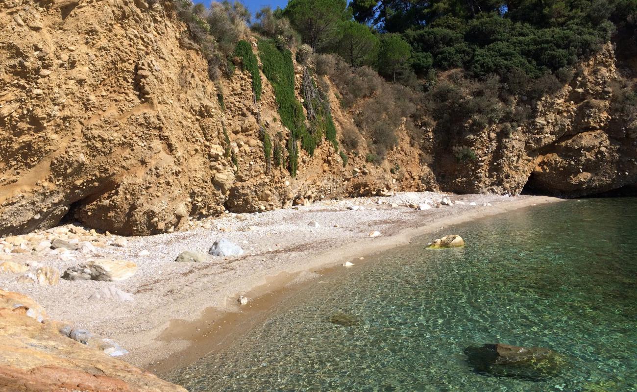 Photo de Agrelia beach avec sable lumineux de surface