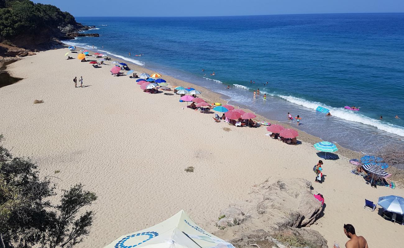 Photo de Rakopotamos beach avec sable lumineux de surface