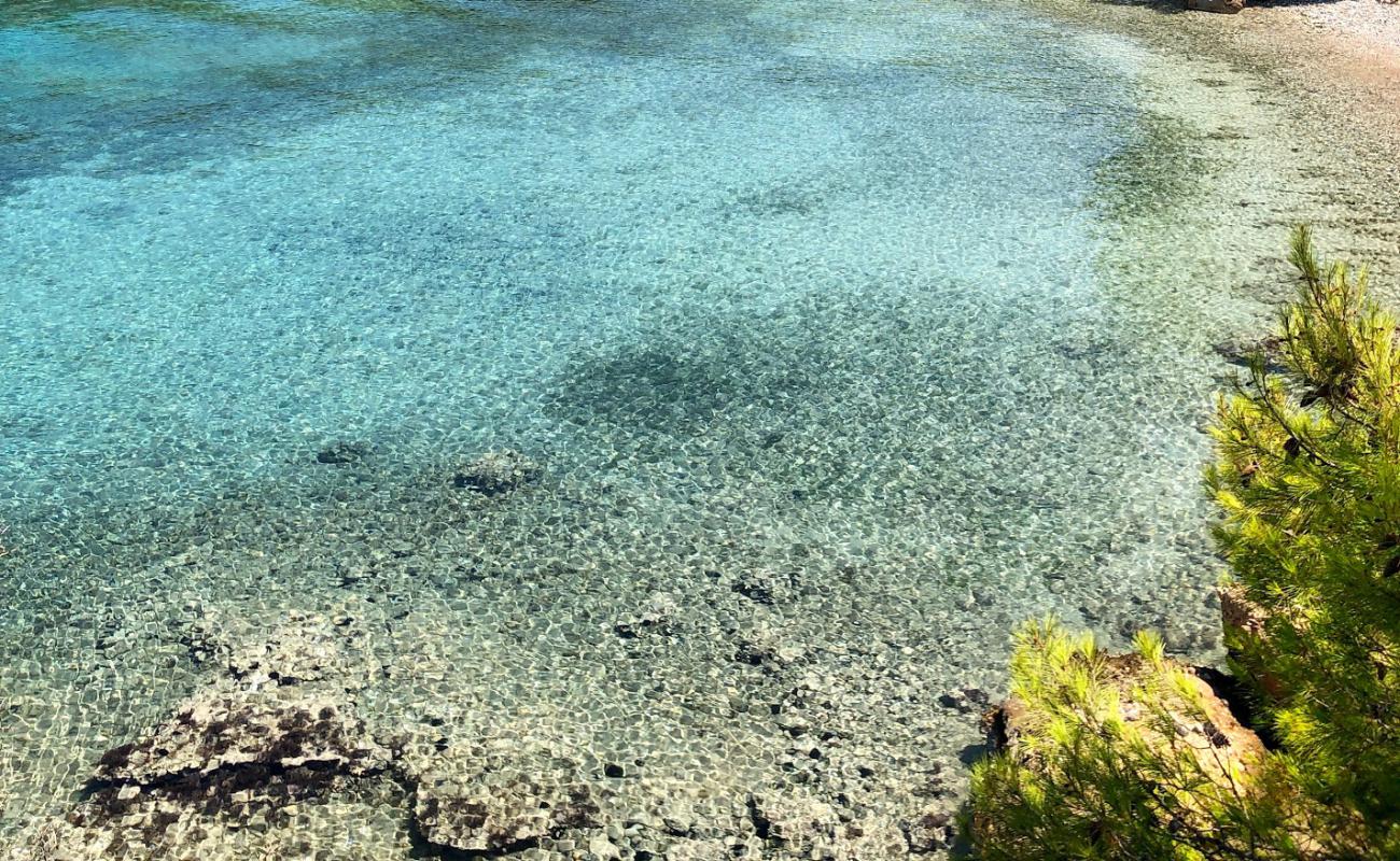Photo de Lovers Cove avec galets beige de surface