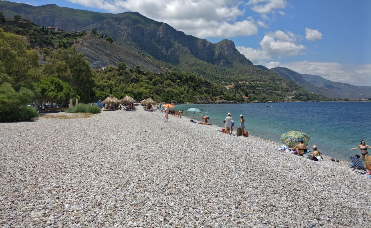 Photo de Paralia Pounta avec caillou fin gris de surface