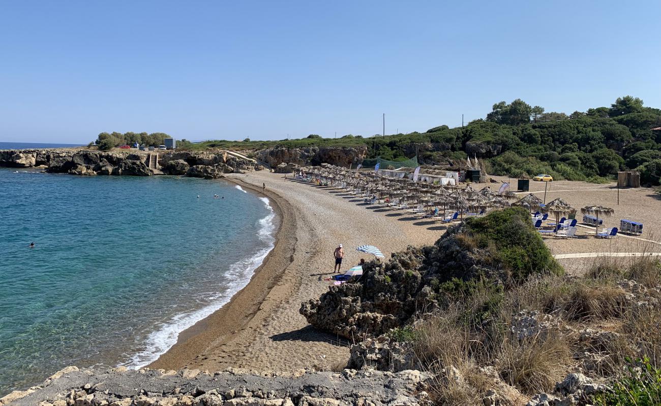 Photo de Paralia Stomio avec caillou fin clair de surface