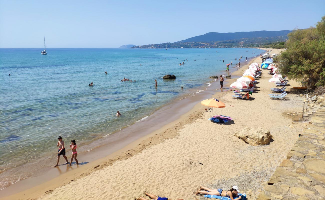 Photo de Paralia Zagka avec sable beige de surface