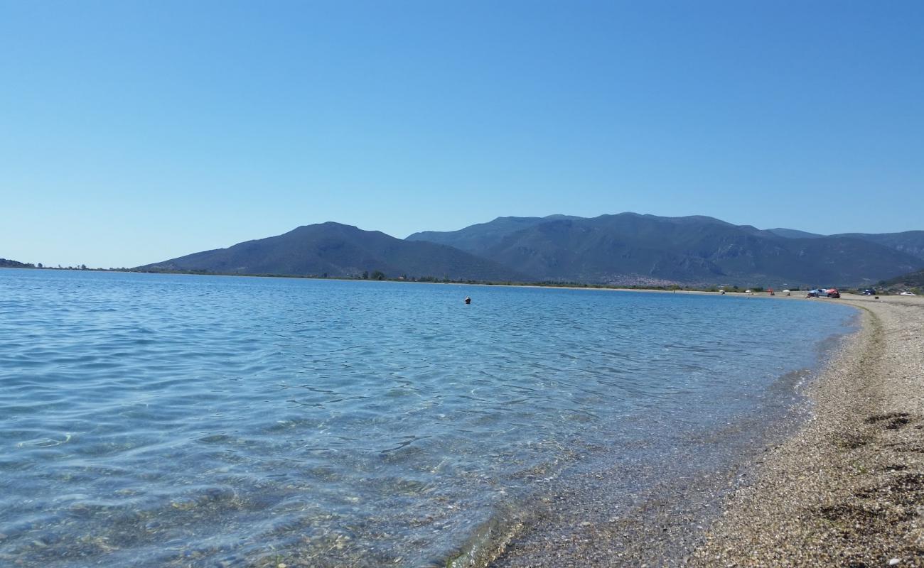 Photo de Portes Beach avec sable clair avec caillou de surface