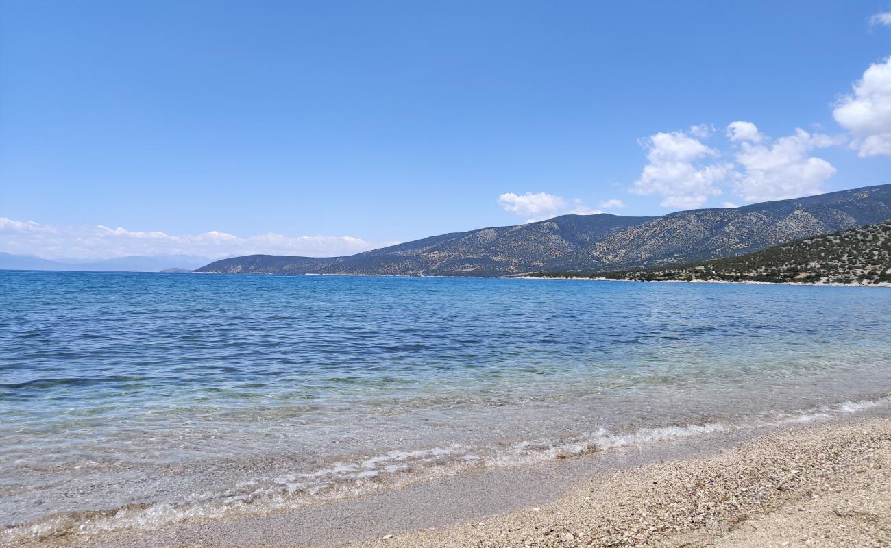 Photo de Lakkes beach avec caillou fin clair de surface