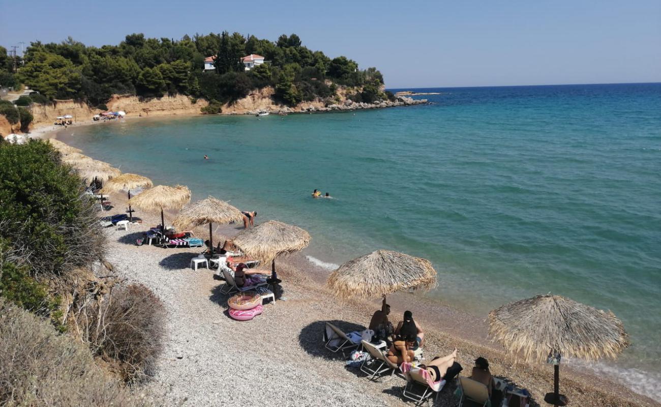 Photo de Chrysi Akti beach avec caillou fin clair de surface