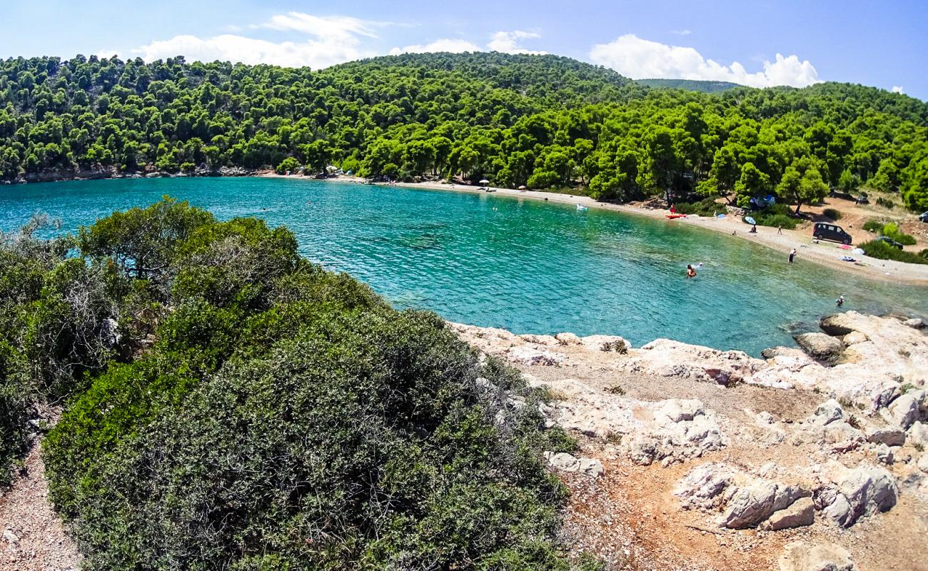 Photo de Polemarcha beach avec galets beige de surface