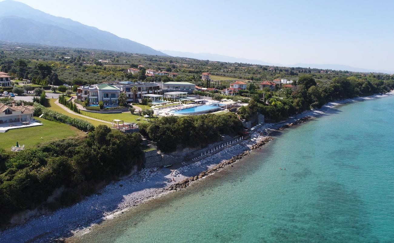 Photo de Olympos beach avec caillou gris de surface