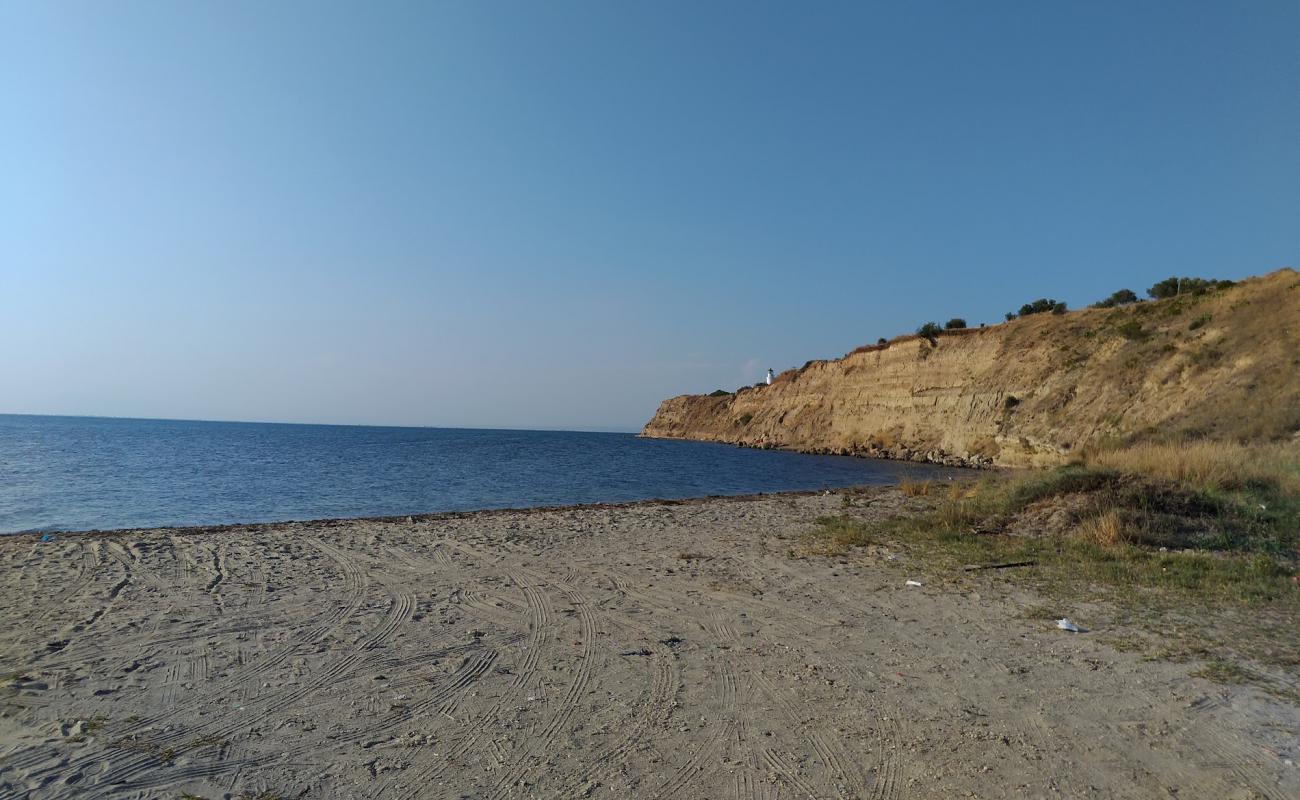 Photo de Caldera beach avec sable noir avec caillou de surface