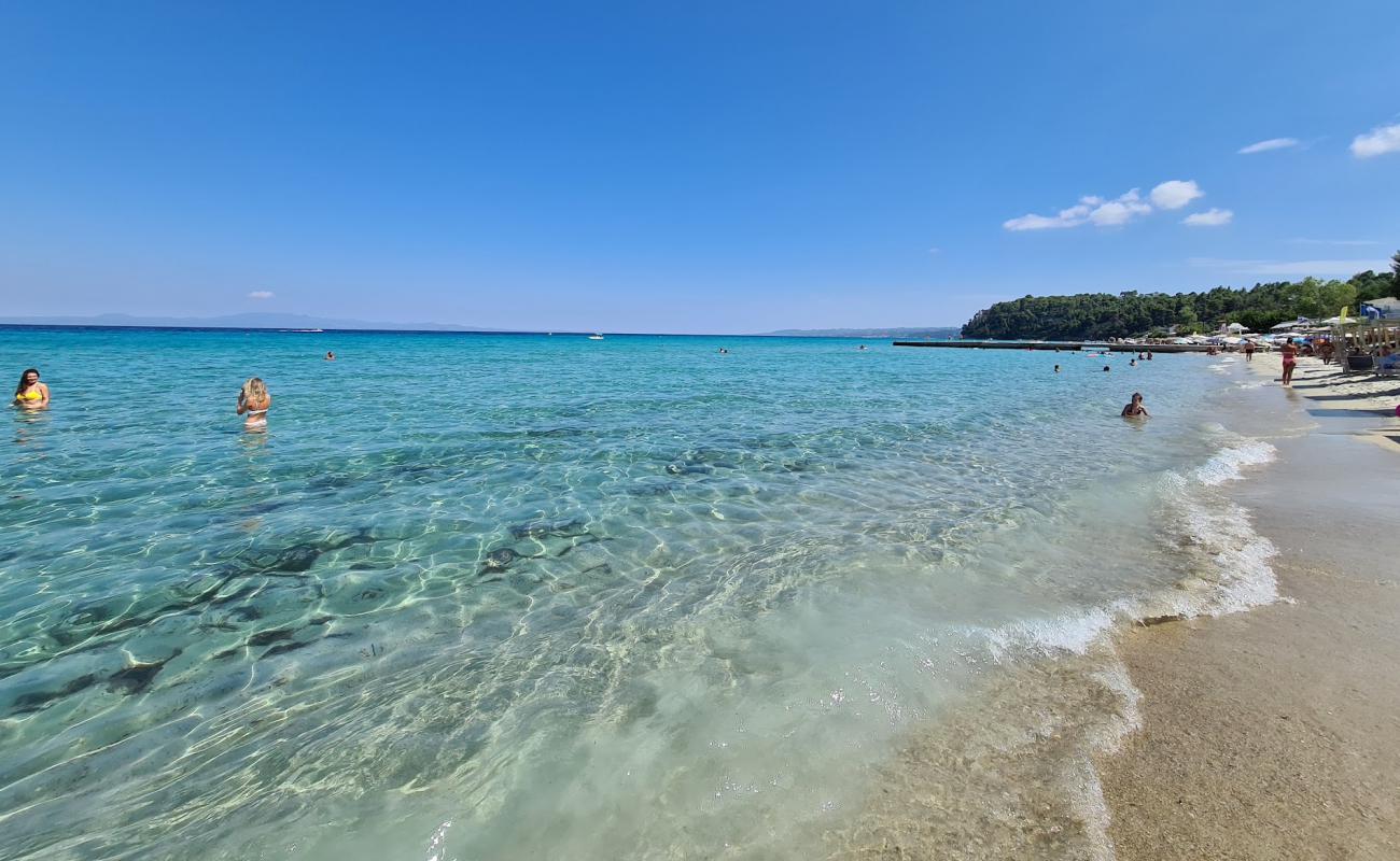 Photo de Kalithea beach avec sable lumineux de surface