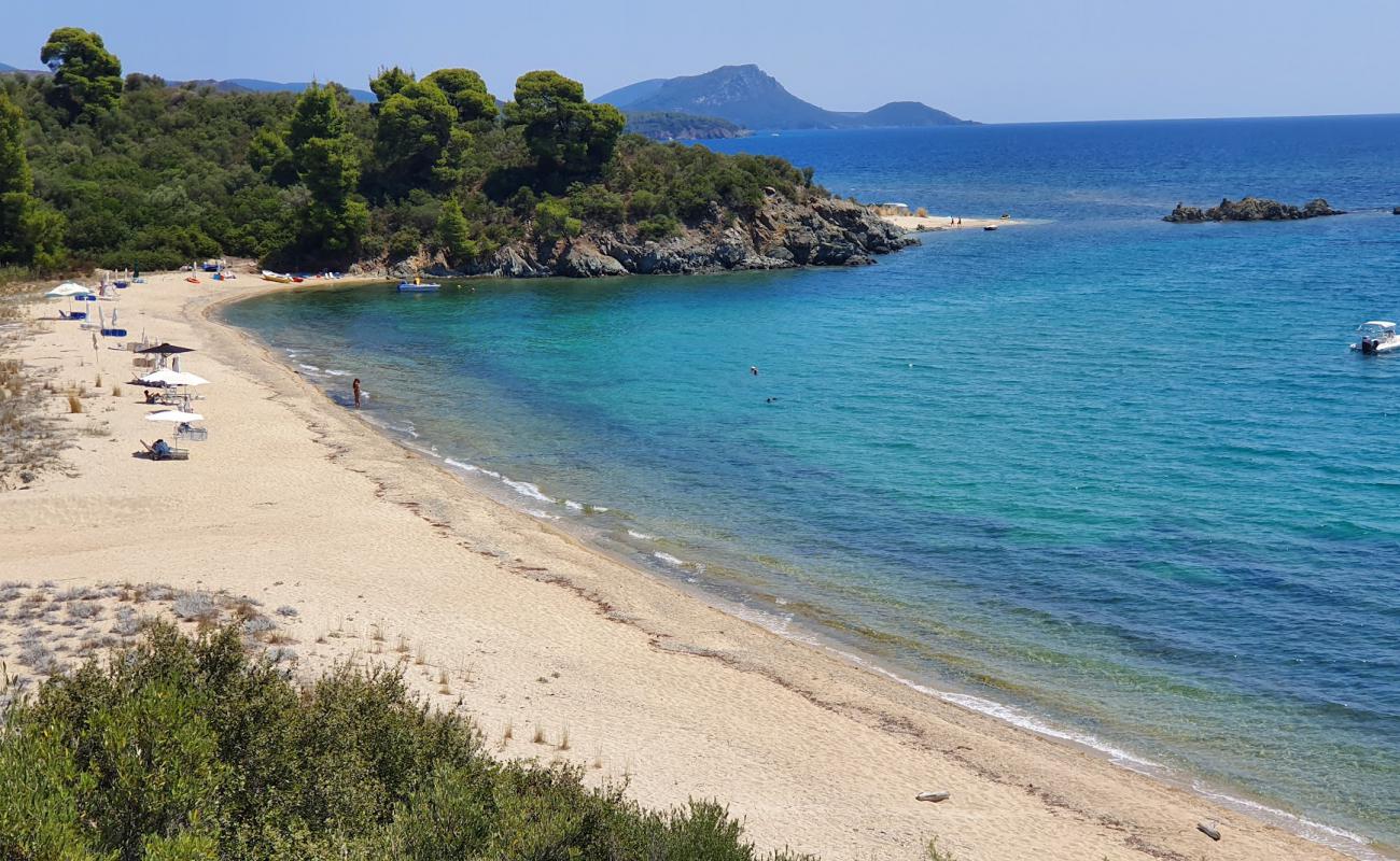 Photo de Sithonia cape avec sable noir & galets de surface