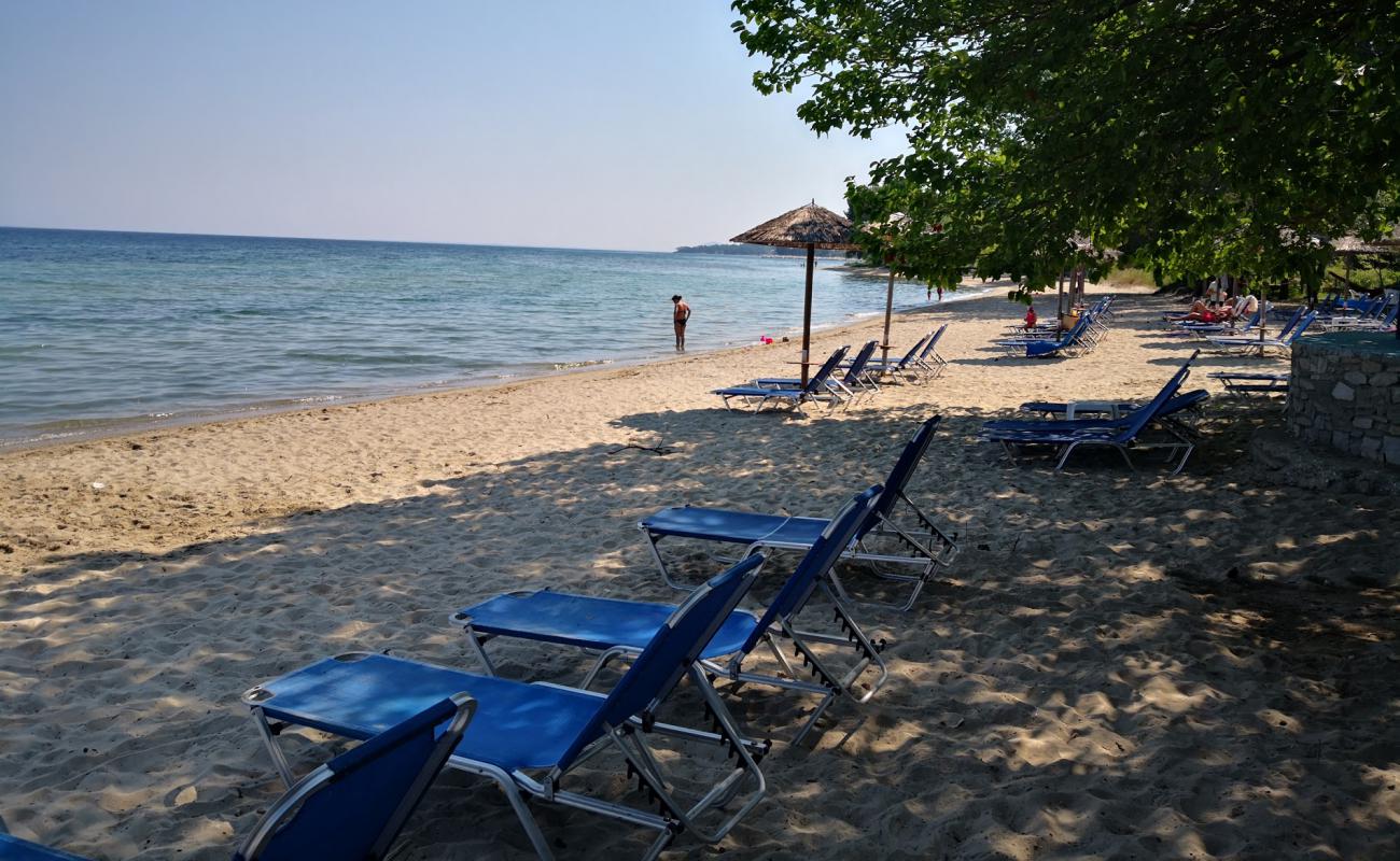 Photo de Paralia Rachoniou avec sable lumineux de surface