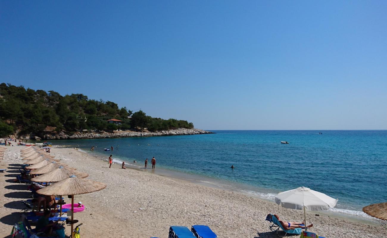 Photo de Thymonia beach avec galets beige de surface