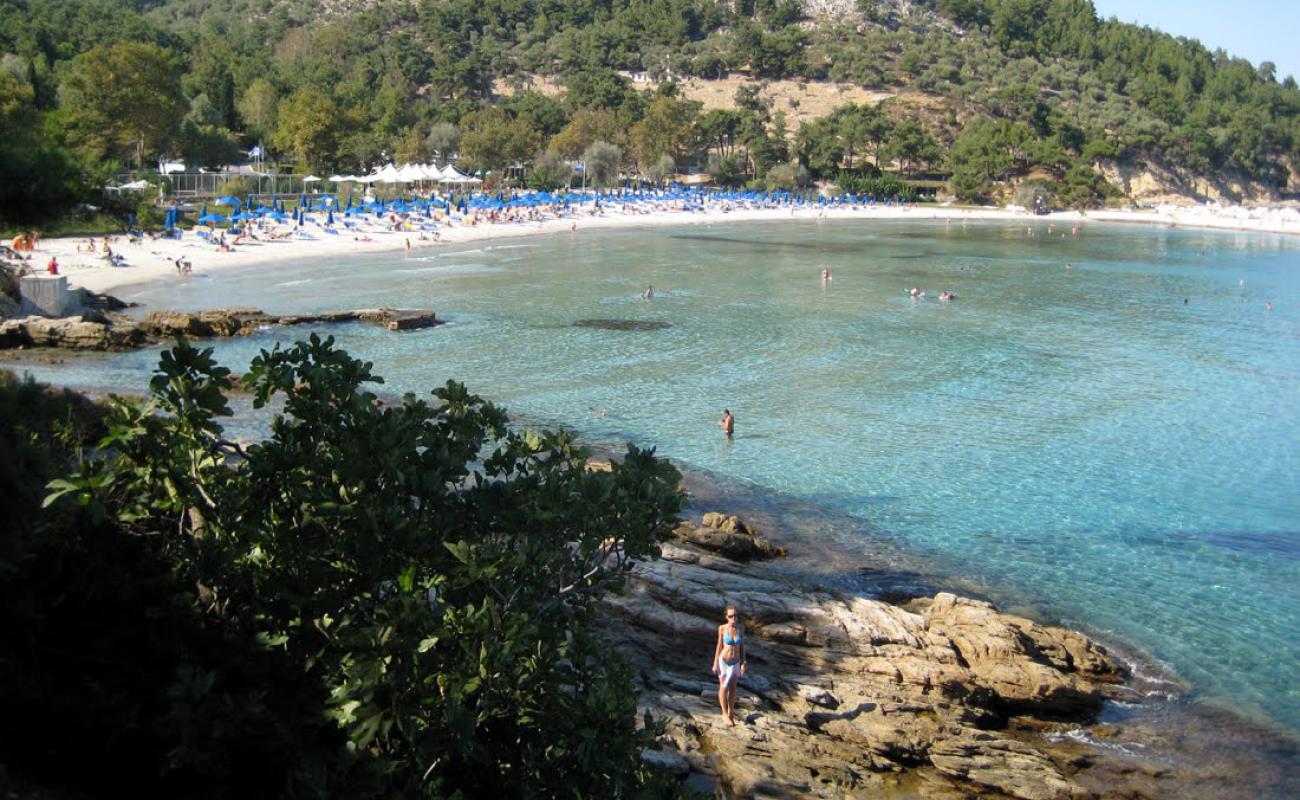 Photo de Makriamos beach avec sable fin blanc de surface