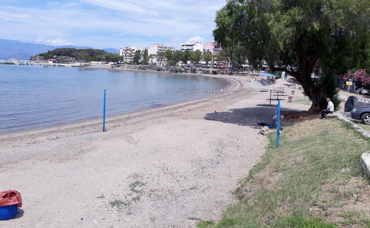 Photo de Curator beach avec sable gris avec caillou de surface