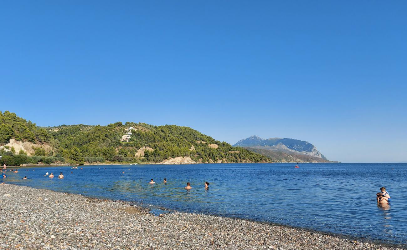 Photo de Koxyli beach avec petits galets gris de surface