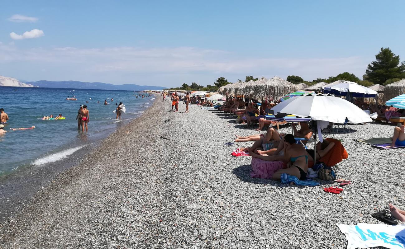 Photo de Pefki beach avec caillou fin gris de surface