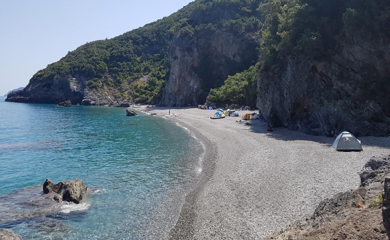 Photo de Plage Damianos avec caillou fin gris de surface