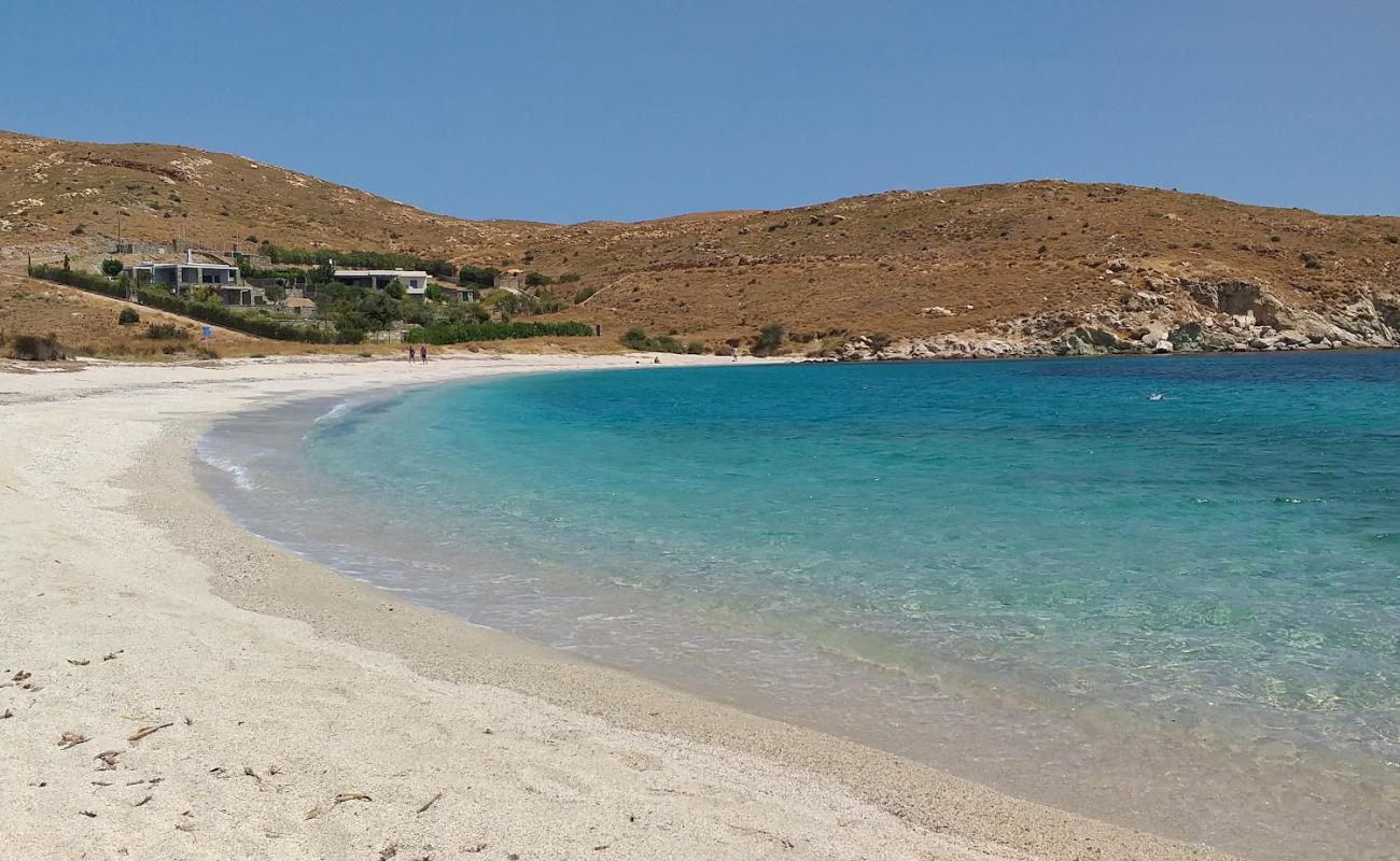 Photo de Gialos beach avec caillou fin clair de surface