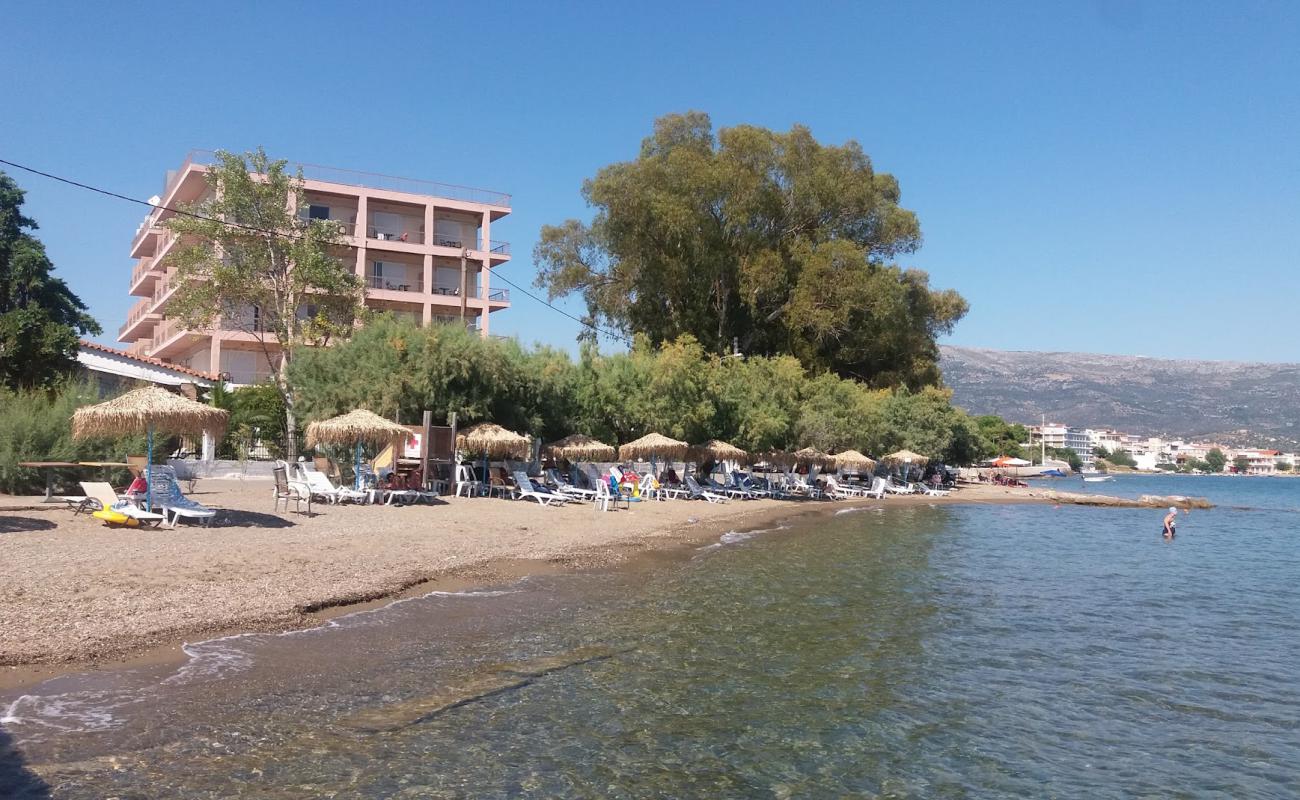 Photo de Amarynthos 3 beach avec sable gris avec caillou de surface