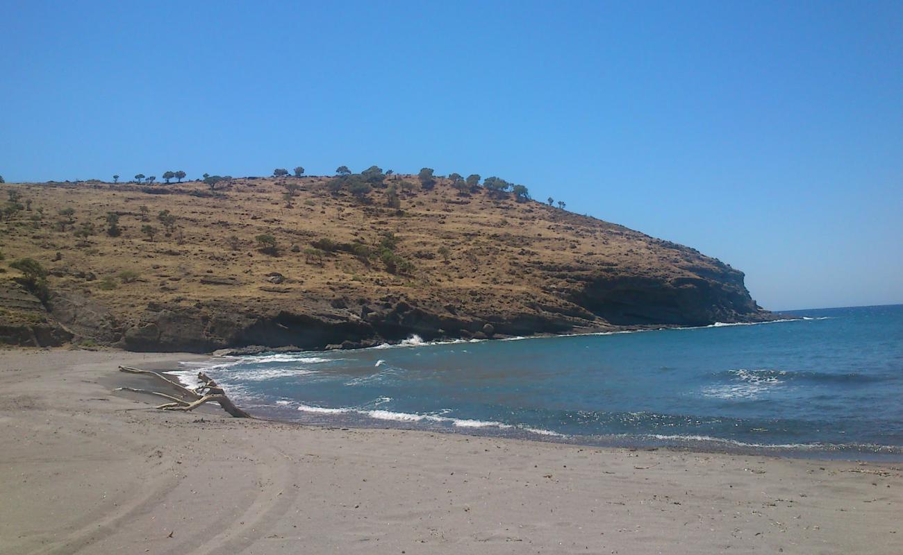 Photo de Agios Dimitrios beach avec sable gris de surface