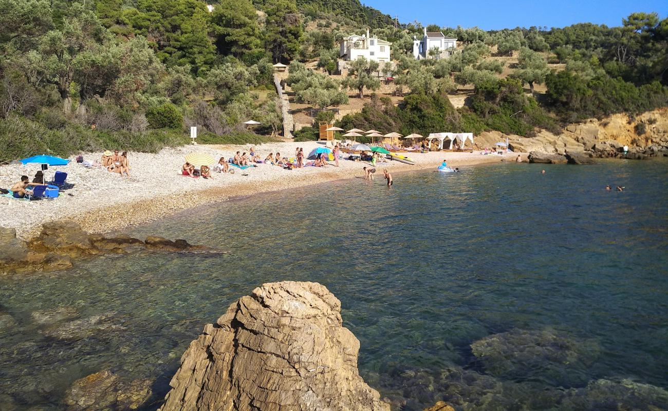 Photo de Great Sand beach avec caillou fin gris de surface