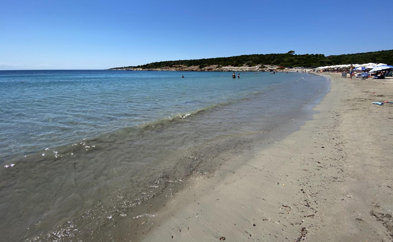 Photo de Kalogria beach avec sable lumineux de surface