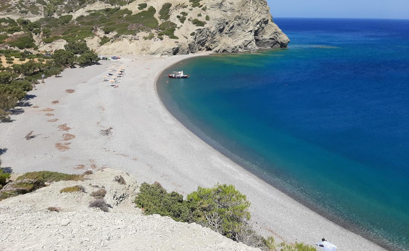 Photo de Paralia Agios Minas avec caillou gris de surface