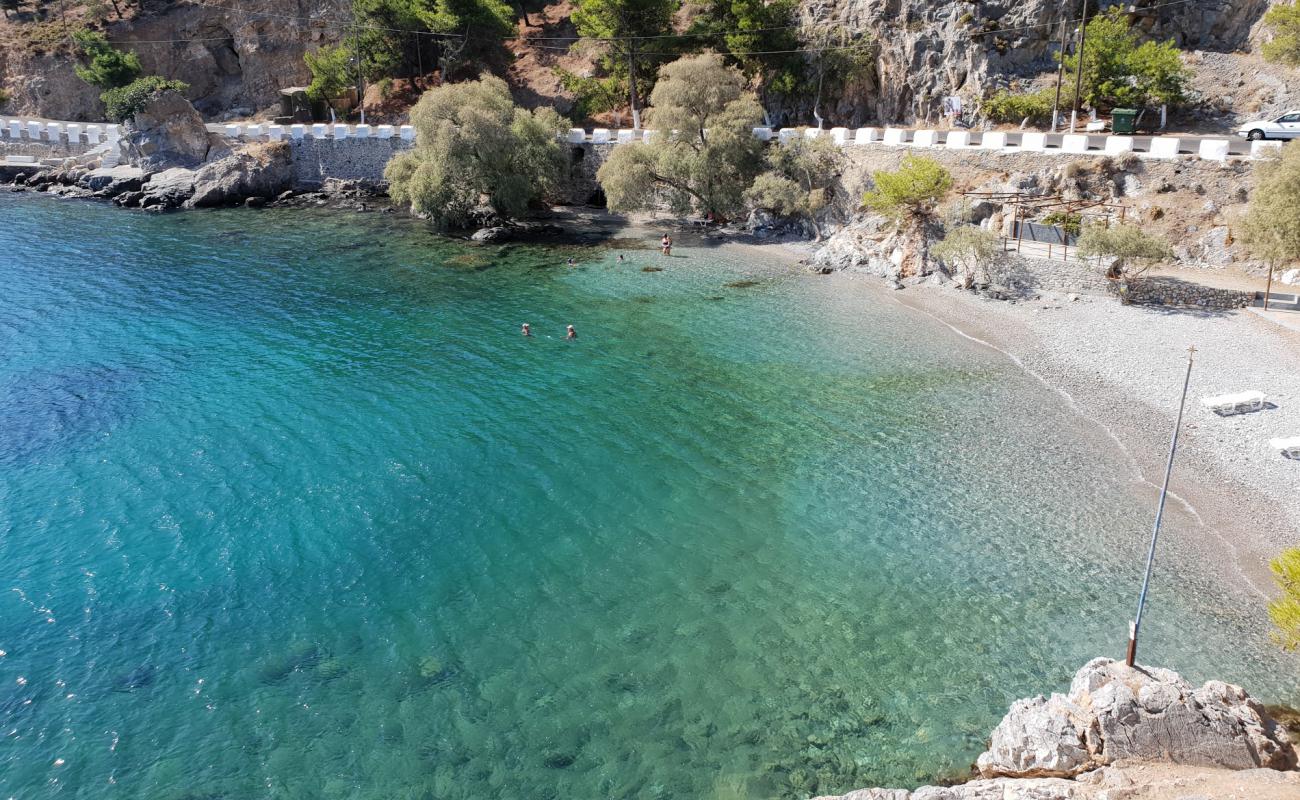 Photo de Gefira beach avec caillou fin gris de surface