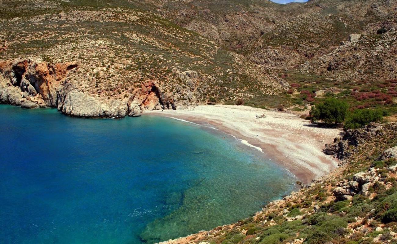 Photo de Paralia Agios Sergios avec caillou clair de surface