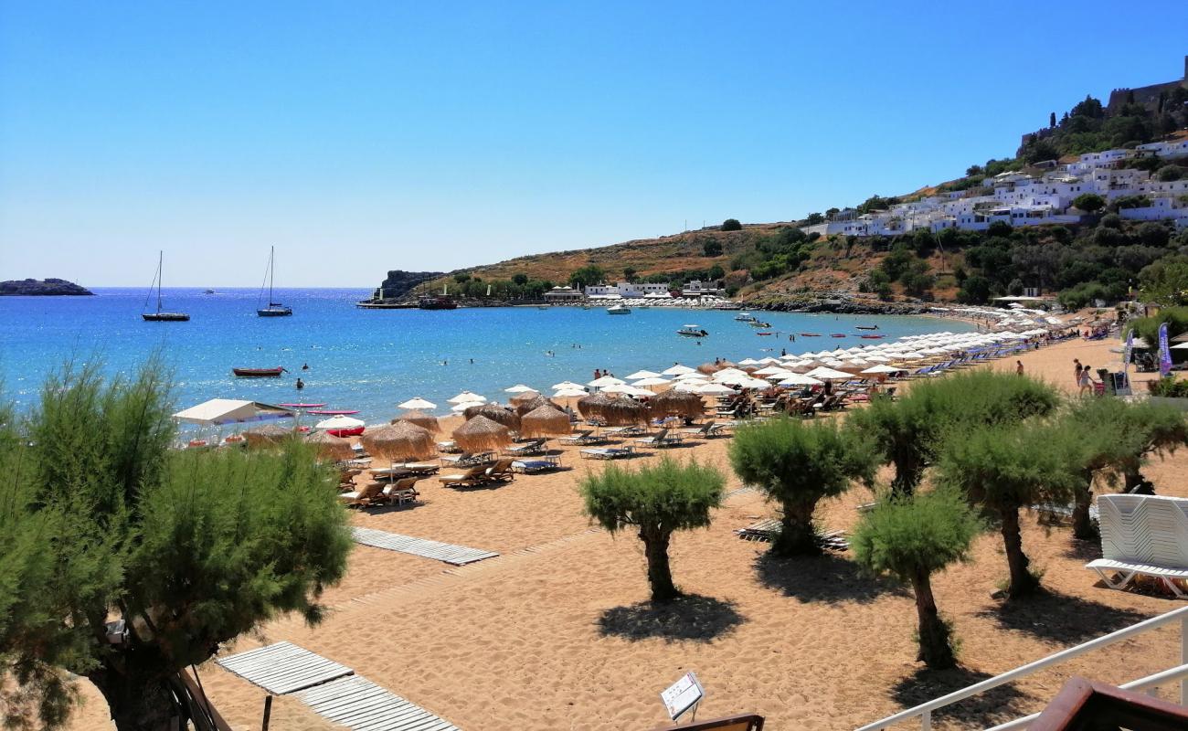 Photo de Plage de Lindos - endroit populaire parmi les connaisseurs de la détente