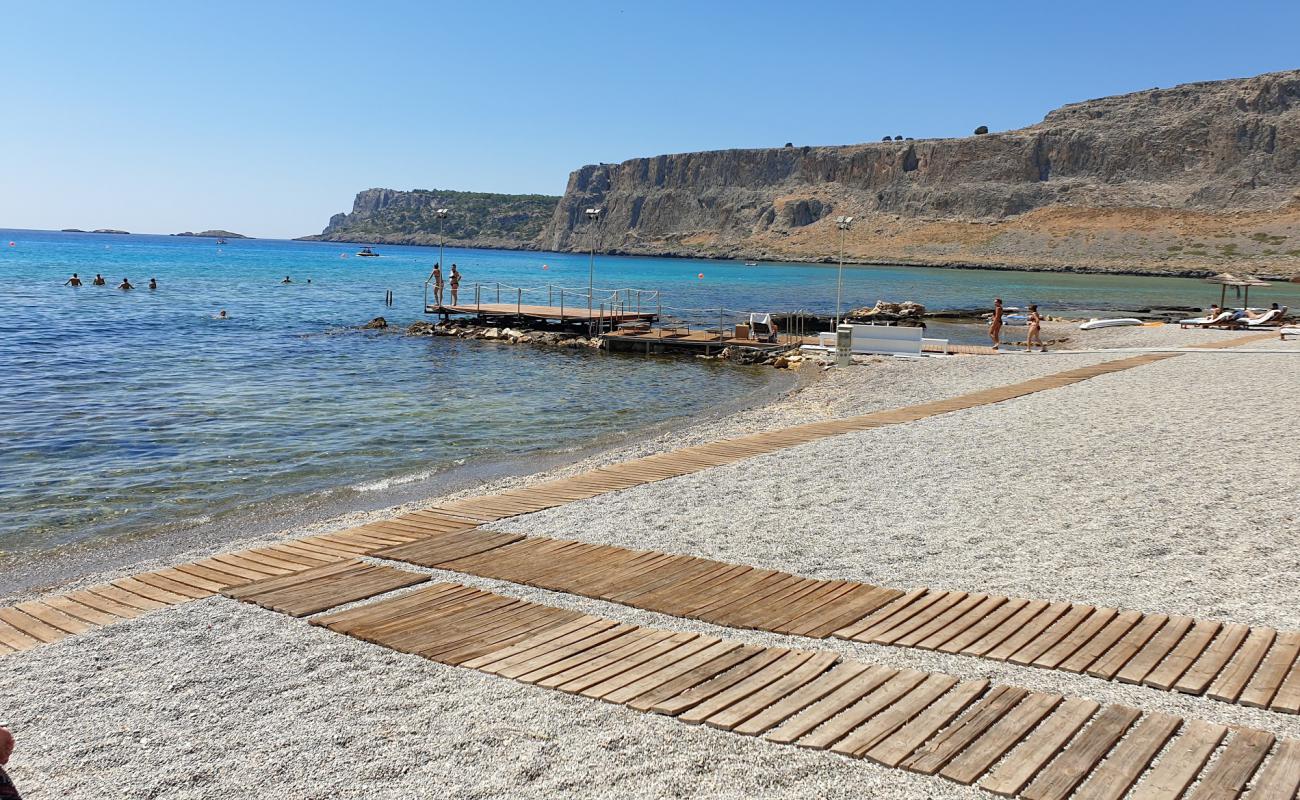 Photo de Plage de Lindos Mitsis II avec caillou clair de surface