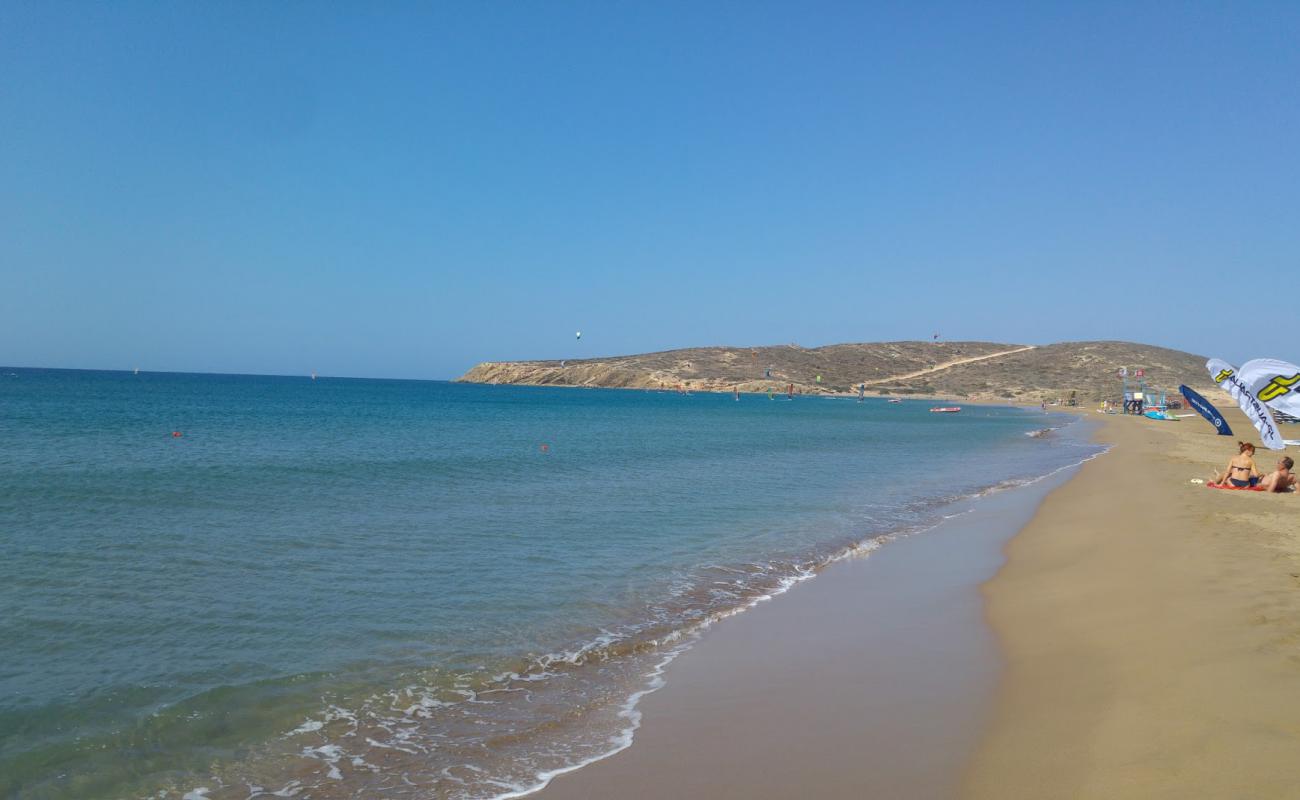 Photo de Prasonisi Beach avec sable brun de surface