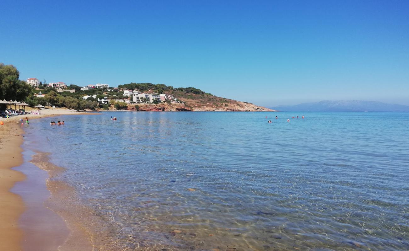 Photo de Plage de Karfas avec sable fin brun de surface