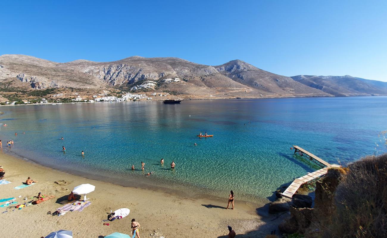 Photo de Plage de Levrossos avec sable beige de surface