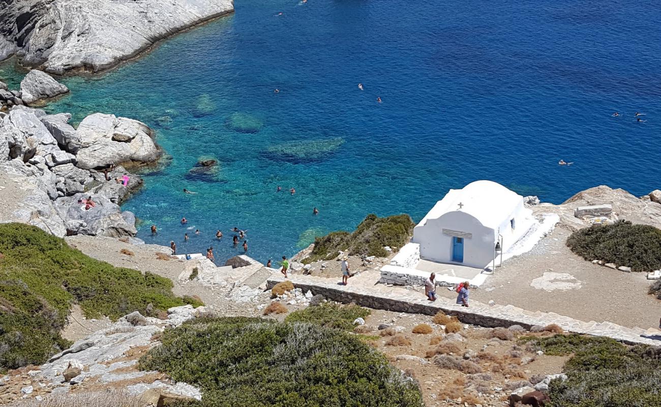 Photo de Agios Anna beach avec caillou gris de surface